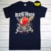 Warhead Skull Front Back Print T-Shirt, Demon Skull Head Shirt, Skeleton Shirt, Humorous Skeleton Shirt