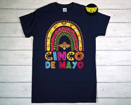 Mexican Fiesta Cinco De Mayo Rainbow T-Shirt, Nacho Average Grandma Shirt, down to Fiesta Shirt, Funny Rainbow Shirt