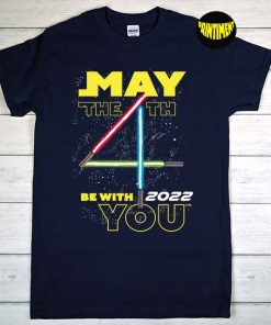 Lightsabers May the 4th Be with You 2022 T-Shirt, Star Wars Day Shirt, Family Shirt, Disney Family Shirt