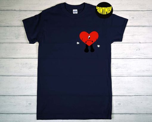 Bad Bunny Sad Heart T-Shirt, Un Verano Sin Ti, Bad Bunny New Album, Bad Bunny Merch Gift, Bad Bunny Trend Shirt