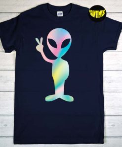 Alien Head UFO Believer T-Shirt, Alien Abduction Shirt, Green Alien Shirt, Funny Alien UFO Believers