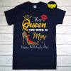 Leopard This Queen Was Born In May T-Shirt, Happy Birthday To Me, Diamond Shoes Shirt, June Queen Shirt, Gift for Women