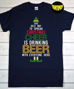 Christmas Cheer Elf Naughty Santa Elf Beer T-Shirt, Beer Day Shirt, Funny Gift for Christmas