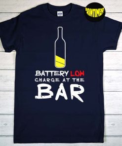 Beer Drinking Charge at the Bar Alcohol T-Shirt, Alcohol Lover Shirt, Beer Drinker Tee, Gift For Beer