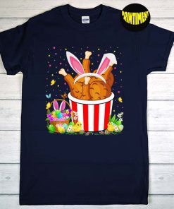 Fried Chicken Easter Egg Hunt Bunny T-Shirt, Fried Chicken Lover Shirt, Easter Bunny Shirt, Cute Easter Shirt