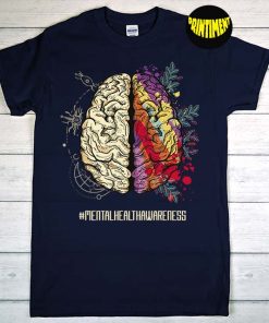 Mental Health Awareness Brain T-Shirt, Brain Flower Shirt, Plant Lovers Gift, Depression Shirt, Gardening Gift