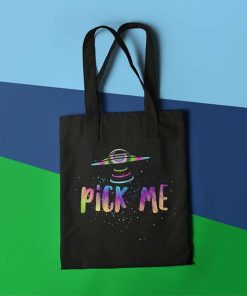 Alien Pick Me UFO Tote Bag, Pick Me Funny Alien UFO Gift, Funny UFO Lover Gifts, World Contact Day 2022, Alien Contact Tote Bag