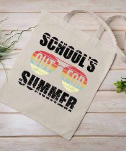 School’s Out for Summer Tote Bag, Goodbye School Hello Summer, Summer Bag, Vacation Canvas Tote Bag