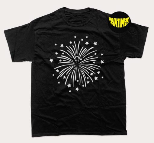 Flowy Fireworks Sparkler T-Shirt, USA Shirt, Gift for American, 4th of July Shirt, Independence Day Shirt