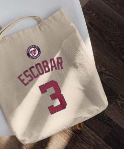 Alcides Escobar Tote Bag, Baseball Team Bag, Washington Nationals Baseball Gift, Gift for Sport Lover