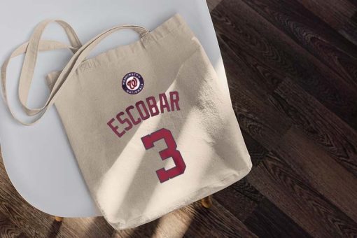 Alcides Escobar Tote Bag, Baseball Team Bag, Washington Nationals Baseball Gift, Gift for Sport Lover