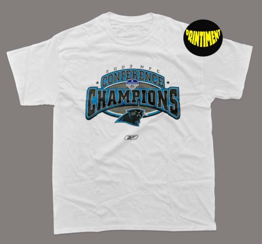 Vintage 2003 Carolina Panthers NFC Conference Champions NFL T-Shirt, NFL Football Shirt, American Football Team