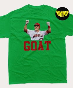 Mike Trout Baseball Goat Raglan T-Shirt, Mike Trout Slugger Baseball Fan, Ideal Gift for Mike Trout Fans