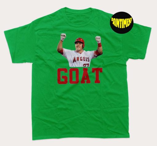Mike Trout Baseball Goat Raglan T-Shirt, Mike Trout Slugger Baseball Fan, Ideal Gift for Mike Trout Fans