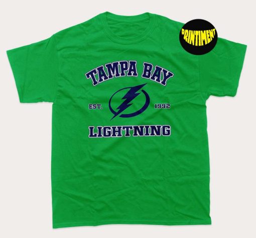 Tampa Bay Lightning T-Shirt, Tampa Bay Hockey Shirt, NHL Shirt, Hockey Vintage Shirt, Lightning Crew Tee