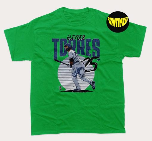 Gleyber Torres Men's Cotton T-Shirt, New York Yankees Baseball, Gleyber Torres Rise Baseball, Baseball Fans