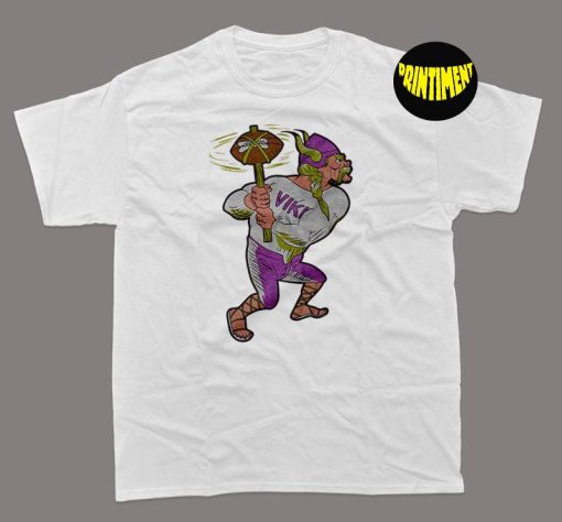 Skol! Vintage Style Minnesota Vikings Inspired Football T-Shirt, American Football Shirt, NFL Team Shirt