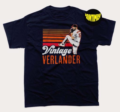 Justin Verlander Vintage Jv T-Shirt, Houston Astros Team, Baseball Fan Shirt, Houston Astros Fan Gift