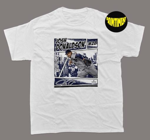 Josh Donaldson Men's Cotton T-Shirt, New York Yankees Baseball, Josh Donaldson New York Yankees Comic Shirt