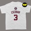 Alcides Escobar T-Shirt, Baseball Team Shirt, Washington Nationals Baseball Gift, Gift for Sport Lover