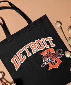 Detroit Tigers Baseball Tote Bag, 80s Vintage Detroit Tigers MLB Baseball Tote Bag, Detroit Tigers, MLB Bag, Baseball Canvas Tote