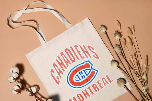 90’s Montreal Canadiens Tote Bag, Professional Ice Hockey Team Bag, Habs, Gift for Hockey Lovers, Canvas Tote Bag