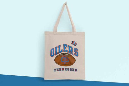 90s Tennessee Oilers Tote Bag, Vintage Tennessee Titans Bag, 90s Titans Football Canvas, Tennessee Fan, Tote Bag