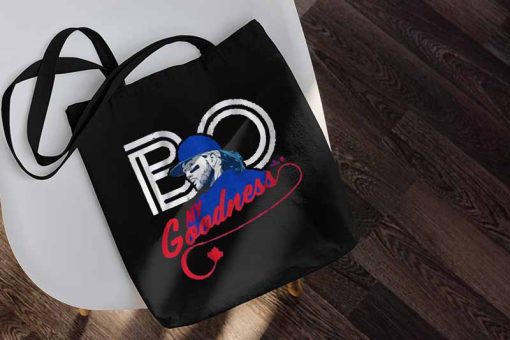 Bo Bichette Bo My Goodness Tote Bag, Baseball Shortstop Bag, Toronto Blue Jays MLB, Gift for Baseball Lovers, Toronto Blue Jays Fan