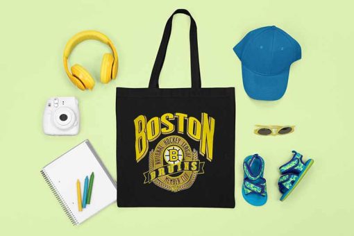 Boston Bruins National Hockey League Canvas Tote Bag, Boston Bruins, Ice Hockey Team Bag, Hockey Player Bag, Custom Tote Bag