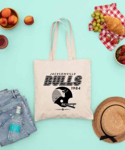 NFL Football Canvas Tote Bag, Jacksonville Bulls 1984 Tote Bag, Football Bag, Jacksonville, Gift for Fan