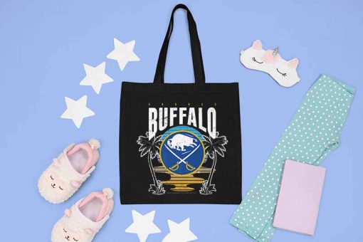 Calhoun NHL Surf & Skate Buffalo Sabres Beach Sunset Tote Bag, Sports Fan Gender Reveal Gift Idea, Ice Hockey Team, Tote bag, Shopping Bag