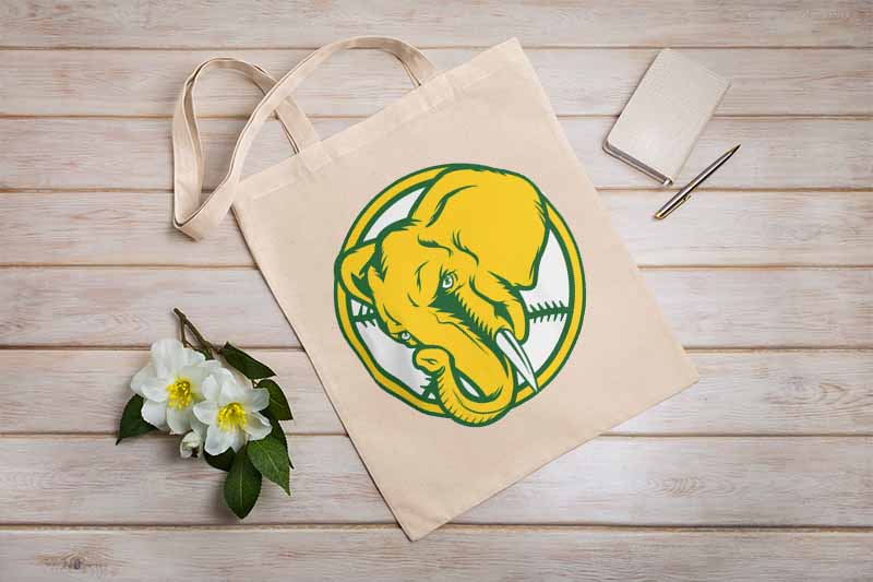 Elephant Design Oakland Baseball Tote Bag, MLB 2022, Baseball Team Bag, Oakland  Athletics Champions, Gift For Fan - Printiment