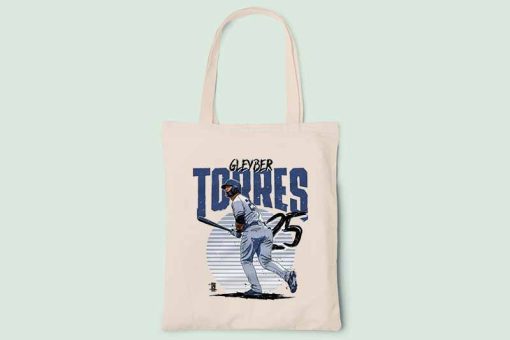 Gleyber Torres Cotton Canvas Tote Bag, New York Yankees Baseball Gleyber Torres Bag, Baseball Shortstop Bag, Unique Tote Bag