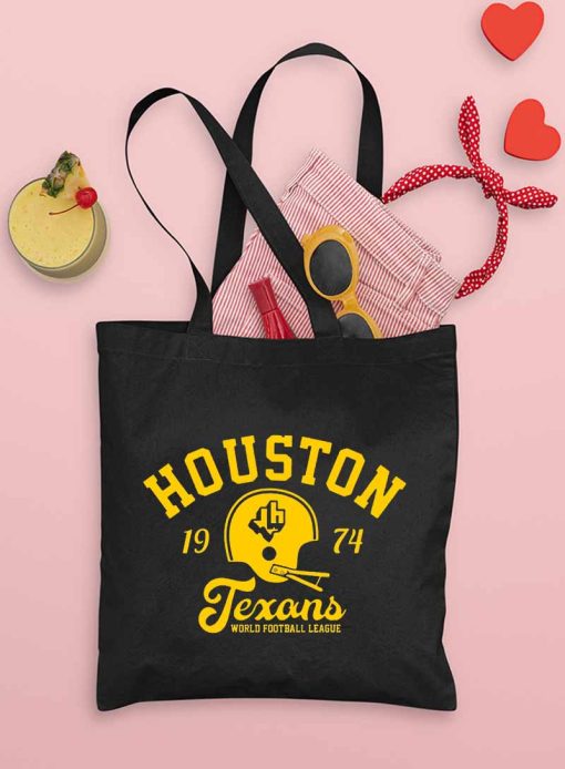 Houston Texans 1974 WFL Football Tote Bag, World Football League, American Football Team, Custom Tote Bag