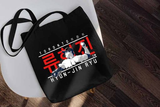 Hyun-jin Ryu Tote Bag, Toronto Ryu Toronto Blue Jays Bag, Baseball Pitcher Bag, League Baseball, Gift for Fan, Personalized Tote Bags