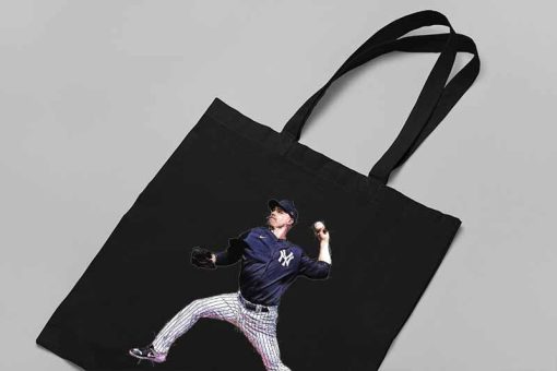 Lucas Luetge Custom Tote Bag, LH Relief P, New York Yankees Tote Bag, MLB, Tote Bag Design Ideas, Shoulder Bag, Tote Bag