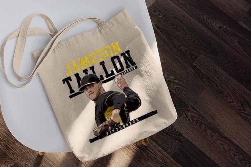 Jameson Taillon Baseball Pitcher Canvas Tote Bag, Jameson Lee Taillon Bag, League Baseball, Bag for Sport Lovers, Printed Tote Bag