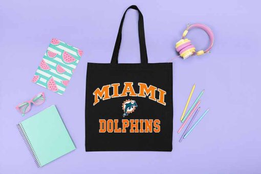 Vintage NFL Miami Dolphins Logo Tote Bag, Football Bag, Miami Dolphins Super Bowl, NFL Miami Dolhins Tote, Shopping Bag