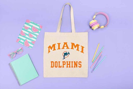 Vintage NFL Miami Dolphins Logo Tote Bag, Football Bag, Miami Dolphins Super Bowl, NFL Miami Dolhins Tote, Shopping Bag