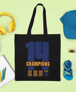 Real Madrid Champions League Final 2021-2022 Tote Bag, Real Madrid Bag for Fans, 14 Champions Bag, Real Madrid European