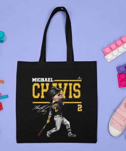 Michael Chavis Baseball Tote Bag, Baseball Pitcher, Pittsburgh Baseball Michael Chavis Pittsburgh Cartoon Tote Bag
