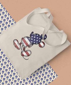 Mickey 4th of July Tote Bag, USA Flag Disney Bag, Disney 4th of July, Patriotic, American Bag, Canvas Tote Bag