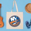 New York Islanders Tote Bag, New York Islanders Hockey Team, Hockey Fan Gifts, Anniversary Gift, NY Islanders Canvas Tote