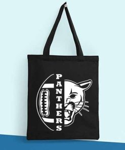 Carolina Panthers Logo Tote Bag, Football Player Bag, Game Day, Cheerleader Bag, Football Match, Football League Canvas Tote Bag