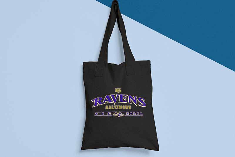 Baltimore Ravens Tote Bag, American Football Team Bag, Ravens Canvas ...