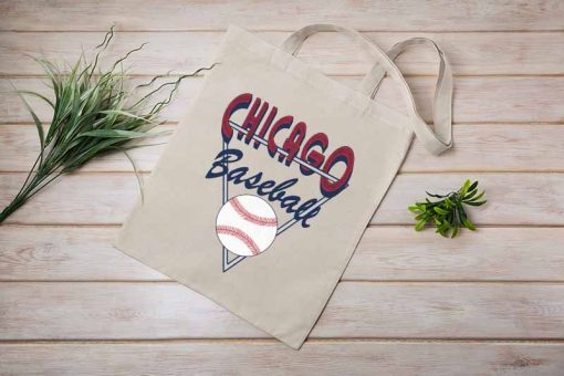 Retro Chicago Cubs Tote Bag, MLB Baseball, Cool Gifts for Baseball Lovers, MLB, Create Printed Tote Bags Design for Your Baseball Team Favored