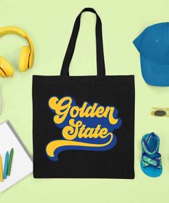 Golden State Basketball Vintage Inspired Tote Bag, Cute Retro Golden State Bag, Basketball Team, Bucks Bag, Basketball Bag Gift