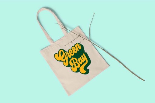 Retro Green Bay Packers Tote Bag, Green Bay Fans, Gift for Football Lovers, Football Team Tote Bag, Custom Tote Bag