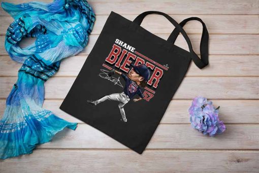 Shane Bieber Baseball Pitcher Tote Bag, Cleveland Baseball Bag, Major League Baseball, Shane Robert Bieber Bag, Gift for Baseball Fans