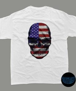 Skeleton Flag T-Shirt, 4th of July Skellies, American Flag Shirt, USA Shirt, Stars and Stripes Shirt, Red White Blue, Independence Day